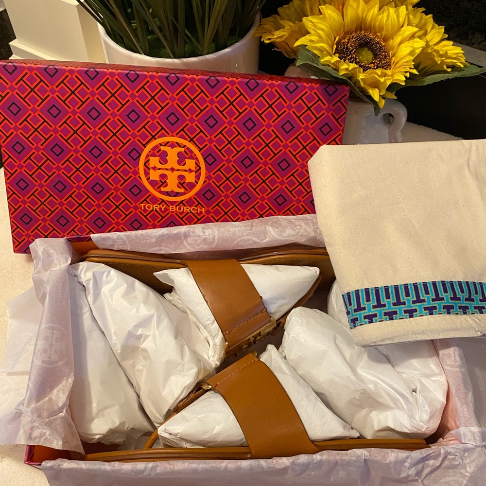 ✨NIB✨Tory Burch Georgia Sandal Calf Leather - Picture 9 of 9
